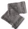 Komfortec 2er Waschlappen Set, 2X Waschhandschuhe, 100% Weiche Baumwolle, Frottee, Schnelltrocknend, 16x21 cm, Anthrazit Grau