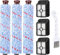 Ricambi compatibili con Bissell CrossWave, 3 rulli con spazzole multisuperficie 1868 + 3 filtri per vuoto 1866 filtri per vuoto, confronta con la parte 1608683, 160-8683, 1608684