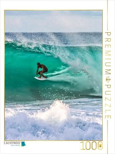 CALVENDO Puzzle Surfen auf der perfekten Welle | 1000 Teile Lege-Größe 48 x 64 cm Foto-Puzzle für glückliche Stunden