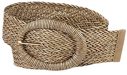 Allegra K Ceintures tissées pour femmes Ceintures de taille large pour le décor de robe réglable Marron 58-84cm/22.83-33.07