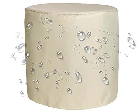 FOGUO Gartenmöbel Abdeckung Rund 140X95cm, Schutzhülle für Gartentisch Wasserdicht, 420D Oxford-Gewebe Abdeckhaube, Winddicht Abdeckplane mit Zugkordel, Möbelsets für Tisch und Stühle