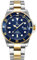 Alienwork Orologio Uomo Donna Argento Bracciale in Acciaio Calendario Data Blu Marino Classico Elegante