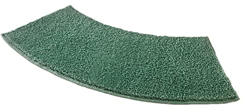 Badematte Runddusche, Mikrofaser Duschmatte Halbrund Viertelkreis, Rutschfeste Hochflor Gebogen, Waschbar für Eckdusche, 40 X 100 cm, Grün