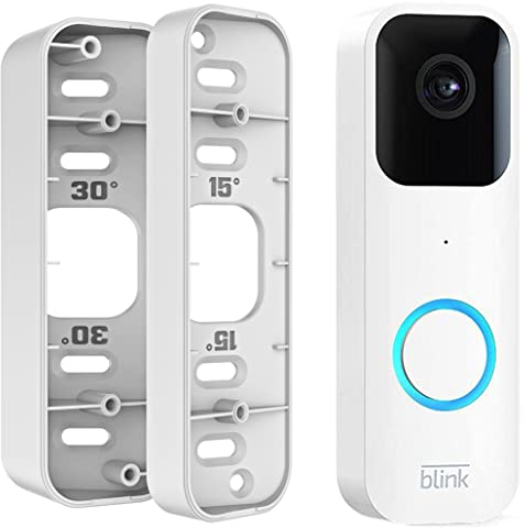 All-New Blink Doorbell Corner Mount, Adjustable Angle (15/30/45 Degrees) Mount Kit for Blink Video Doorbell, Wider Viewing Range Blink Wedge Mount, Blink Doorbell is NOT Included(White)