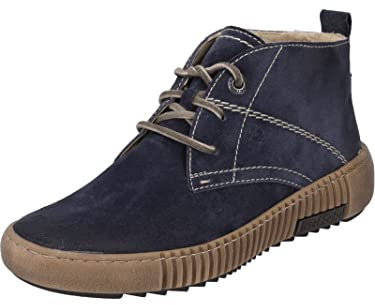 Josef Seibel Damen Schnürstiefeletten Maren 02,Weite G (Normal),Wechselfußbett,gefüttert,Bootee,Booties,halbstiefel,Blau (Ocean),43 EU