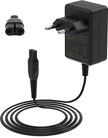 Jippofu 4.3V A00390 Oneblade Ladekabel Kompatibel mit Philips One Blade QP2520 QP2620 QP2510 MG3720 MG5720 MG3730 MG5730 MG3710 BT3206 BT3208 BT405 Rasierer Ladegerät Adapter Shaver Charger Netzteil