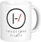 Top Banana Gifts 21 Pilots Twenty One Band Duo USA Music Merchandise Red Blue Black Blurryface Logo Funny Humour Work Coffee Tea Gift Novelty Office Boss Ceramic White Cup 11oz Mug