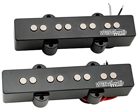 Wilkinson WOJB Vari Gauss Céramique 4 Cordes Micros Jazz Bass Pickups Set pour Basse électrique Style JB, Noir