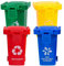 DRESSOOS 4Pièces Jeux de Tri des Déchets pour Enfants Poubelles de Classement Éducatives Jouets Ludiques pour Éveil des Enfants Activités de Gestion des Déchets pour Petits
