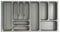 REHUK Plastic Cutlery Drawer Organiser Tray Insert for Kitchen Drawers (815mm x 430mm x 55mm)