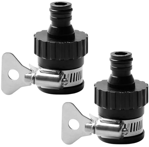 GLADFRESIT 2 Pcs Universal Tap Adapter, Tap Hose Connector for Garden, Kitchen, Sink Adapter Compatible with Most Of Tap