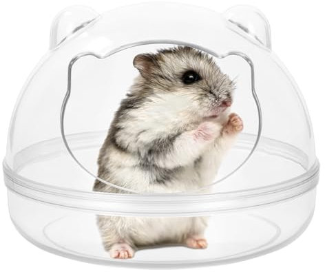 Hamster Sand Badezimmer, Hamstertoilette Hamster Sand, Badezimmer Sandkasten Toilette Hamster, Hamstersandkasten Transparente, Hamster Trockenbad Container für Meerschweinchen Mäuse Gerbils (L)