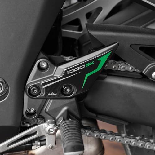 Resin Bike Adesivi Moto Compatibile con Kawasaki Ninja 1000 SX 2024. Protezione Moto Battitacco da Urti e Graffi. Coppia di Adesivi 3D Resinati Made in Italy