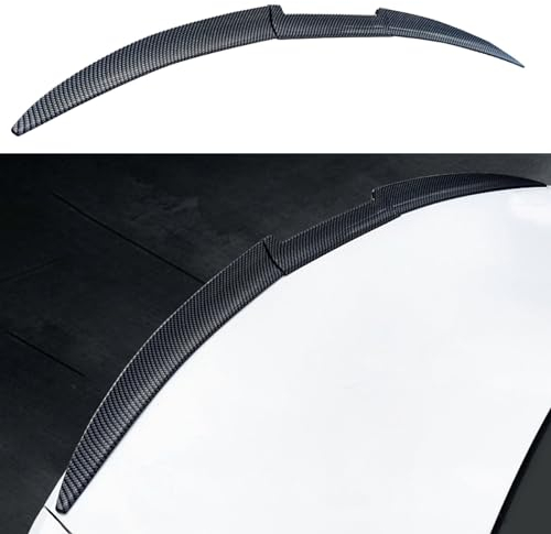 Kompatibel für BMW 5 Series E60 520i 2004 2005, Auto Heckspoiler Sedan Dachspoiler Lip Splitter Dachheckspoilerflügel Kofferraumspoiler Zubehör, B Carbon Fiber Pattern