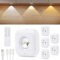 Lightsjoy 6er Unterbauleuchte Küche LED Akku Schrankbeleuchtung Kabellos mit Fernbedienung Batterie USB Aufladbar,3 Farbtemperaturen,Dimmbar Spot Vitrinenbeleuchtung mit Timing für Kleiderschrank