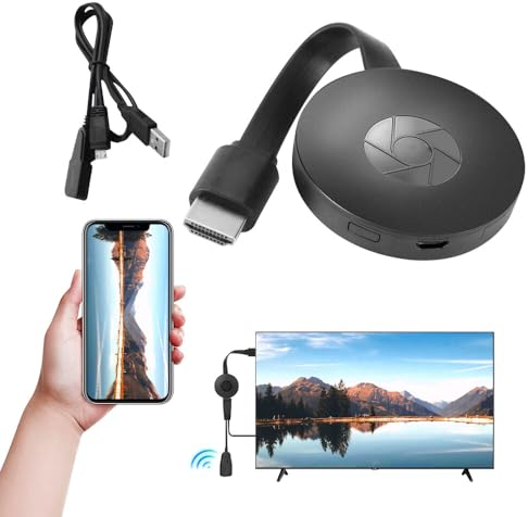 Wireless HDMI Display Dongle, TGKYK 1080P 2.4GHz Wireless Miracast Dongle, Dongle de Pantalla Inalámbrico para Miracast/Airplay/DLNA/Android/Smartphone/PC/TV/Monitor/Proyector