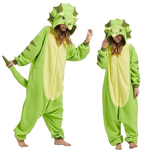 MAISUIZI Animal Grün Triceratops Onesie Pyjamas