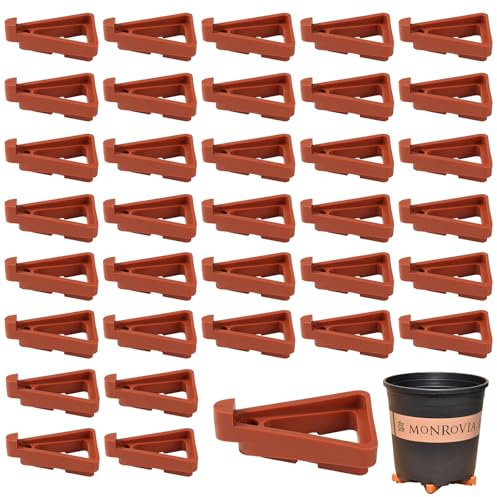 JJYHEHOT 35 Pcs Flower Plant Pot Feet, Triangle Flower Pot Feet, Breathable Triangle Supports, Invisible Flower Risers for Indoor and Outdoor Lifters Supports Pots Terracotta Small Large Pot