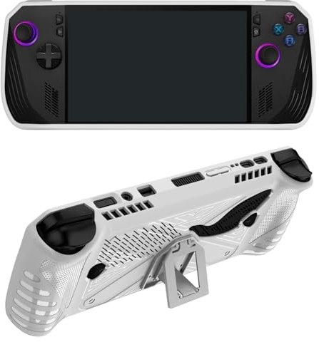 BeisDirect Coque de protection en TPU anti-rayures avec support pour console de jeu ASUS ROG ALLY X Grip (blanc)