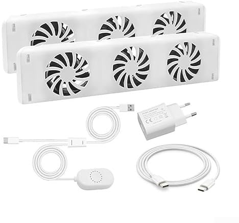 MXRV-S03 Heizkörper Ventilator Mit 3 Intelligente Verbesserten Lüfter, Intelligenter Heizkörperverstärker Erhöhen Die Effizienz Der Heizung Und Sparen Energie(MXRV-S02 (Duo-set))