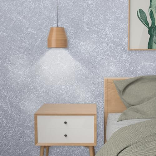 Industrial Concrete Wallpaper - Light Blue Cement with Subtle Metallic Glitter Textured Wallpaper Feature Retro Decorative Luxury Wall Paper Roll for Living Room, Hallway, Bedroom