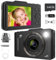 Digital Camera 4K 48MP, Digital Cameras Kids with 64GB Card, 16X Digital Zoom/Anti Shake/2.8 Large Screen/Autofocus, Compact Vlogging Camera for Kids Beginners Teenagers (Black)