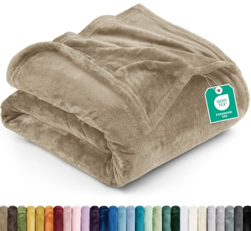 Utopia Bedding Kuscheldecke flauschig Fleecedecke [150x200 cm, Kamel] | leichte, Warm Decke, Weich und atmungsaktive Blanket, sofadecke und Couchdecke