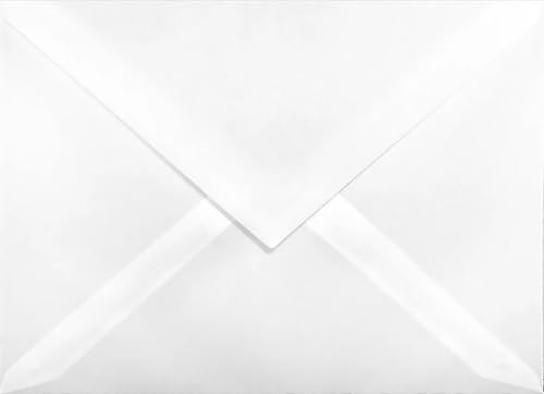 Netuno 100 Umschläge transparent Weiß DIN C6 11,4x16,2 cm stilvoll und edel | 112g Aster Tracing Transparentpapier · hochwertige elegante durchsichtige Kuverts für Hochzeit, Einladungen & Grußkarten