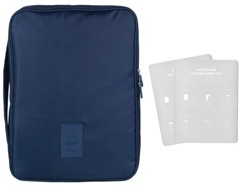 AffeGifts Porta Camisas Viaje, Bolsa para Camisas de Viaje Portátil Organizador de Viaje para Camisa y Corbatas Anti-Arrugas Shirt Travel Bag para Viajes (Marina)