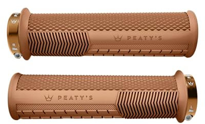 Peaty's Monarch Grips - Gum/Knurl/Thick - Race Control, Durable, Ergonomic Finger Bars, Comfort Thumb Pad, All Day Riding, All Weather & Terrain, MTB Enduro Downhill Ebike Mountain Bike