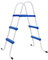 Snsowed Scaletta per Piscina Blu e Bianca 84 cm Acciaio,Piscine e spa,Accessori per piscina e spa,Scalette e scivoli per piscine-93805