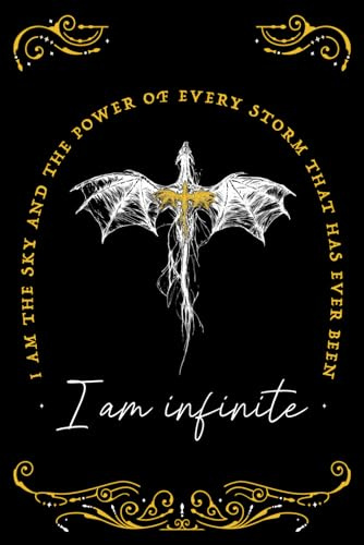 Fourth Wing Inspired I Am Infinite Notebook Blank College-Ruled Fan Journal