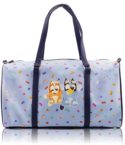 Stitch, Minnie, Mickey, Pooh, Harry Potter, or Jack Skellington 16 Leather Mini Travel Bag, Duffle Bag, Overnight Bag, Blue, 15, Fun, Vibrant, Youthful