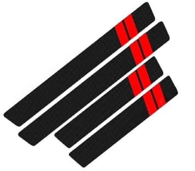 4 Stück Auto Einstiegsleisten Türschweller für MINI John Cooper Works GP 2021, Türschweller Schutzfolie Kohlefaser Aufkleber,Red