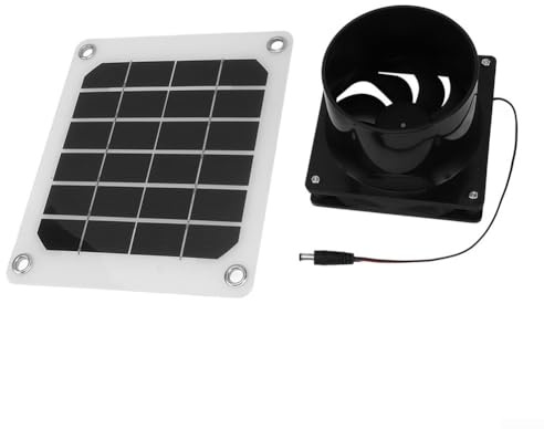 ComfyHarbor 20W Solar Exhaust Fan With Protective Net For Chicken, Pet House And Outdoor Ventilation, 12V Plastic Housing, Energy Efficient Heat Dissipation, Easy Installation