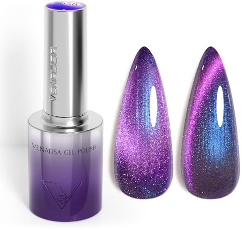 Venalisa Gel Nail Polish Galaxy with Gold Cat Eye 10ml UV LED Soak Off 5658 | Stylish Round Bottle • Rich Pigment Formula • Easy Application • Salon Quality Finish • DIY Nail Art • Cat Eye Effect