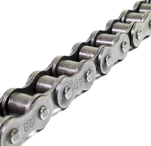 Rollenkette 12B-1 einfach 3/4 Zoll - 1 Meter - Ozdowski - Verstärkte Getriebekette für Kraftübertragung - Industriestahl DIN ISO 606 - inkl. Verschlussglied