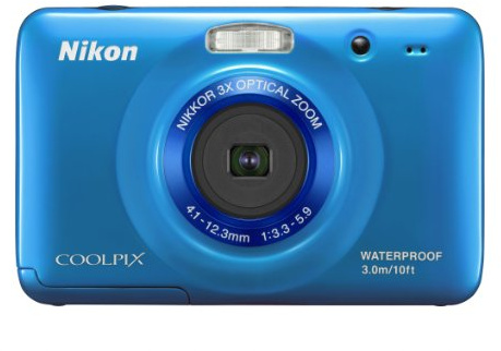 Nikon Coolpix S30 Digitalkamera (10 Megapixel, 3-fach opt. Zoom, 6,7 cm (2,7 Zoll) Display, bildstabilisiert, wasserdicht bis 3m) blau