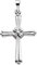 JewelryWeb Kreuz-Anhänger 14 Karat (585) Weißgold 14 x 10,5 mm