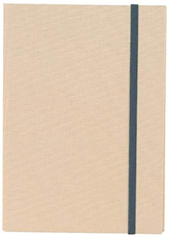 goldbuch 64931 Notizbuch Linum, Notizheft im DIN A5 Format, Kladde mit 200 chamoisfarbene Blankoseiten, Einband Leinen, Buch Beige