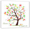 galleryy.net Fingerabdruck Leinwand 60x60 mit NAMEN & DATUM - INKL Zubehör-Set (Stempelkissen+Stift+Anleitung+Hochzeitsbuch+...) - Ehebaum braun - Fingerabdruck Leinwand - Hochzeitsspiel