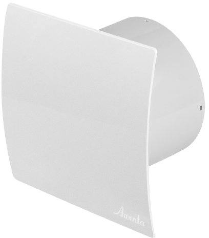 Badlüfter Ø 100 mm Frontplatte weiß WEB mit Rückstauklappe und Feuchtigkeitssensor / Hygrostat mit Timer / Nachlaufegelung Lüfter Ventilator Deckenlüfter Front Wandlüfter Badventilator Ventilator Einbaulüfter Bad Küche