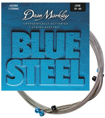 DEAN MARKLEY 311344 2558A 7LTHB 10-60 Steel Electic Gitarre Zubehör blau