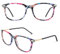 CGID CN79 Klassische Nerdbrille ellipse 40er 50er Jahre Pantobrille Vintage Look clear lens,Mehrfarbig B
