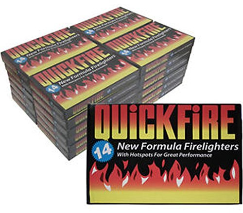 336 Fire Lighters 24 Packs of Quickfire Firelighters Bulk Pack Hotspots Burners