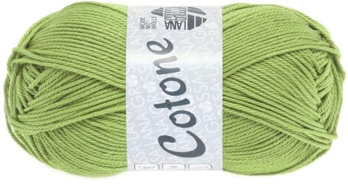 LANA GROSSA Cotone | Baumwollbasicgarn | Handstrickgarn aus 100% Baumwolle | 50g Wolle zum Stricken & Häkeln | 125m Garn FB 73