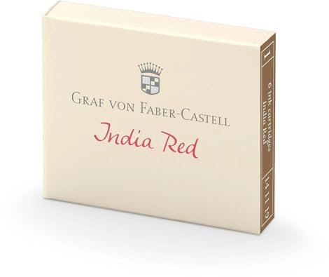 Graf von Faber-Castell 6 Ink cartridges: India Red