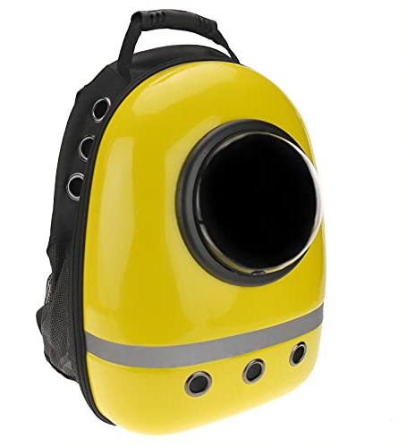 CityBAG - Haustier Transportbox Transportrucksack Raumkapsel Rucksack für Hunde und Katzen gelb