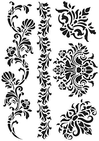 Ideen mit Herz Laser-Kunststoff-Schablone | DIN A4 | Perfekt geeignet für Textilgestaltung, Wandgestaltung, Fenster, Papier, Scrapbooking, Kinder, Basteln, DIY (Ornamente)
