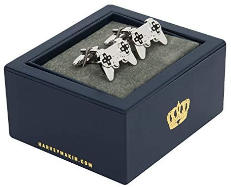Harvey Makin Game Controller Manschettenknöpfe, Rhodium, Gold, Silber, 0